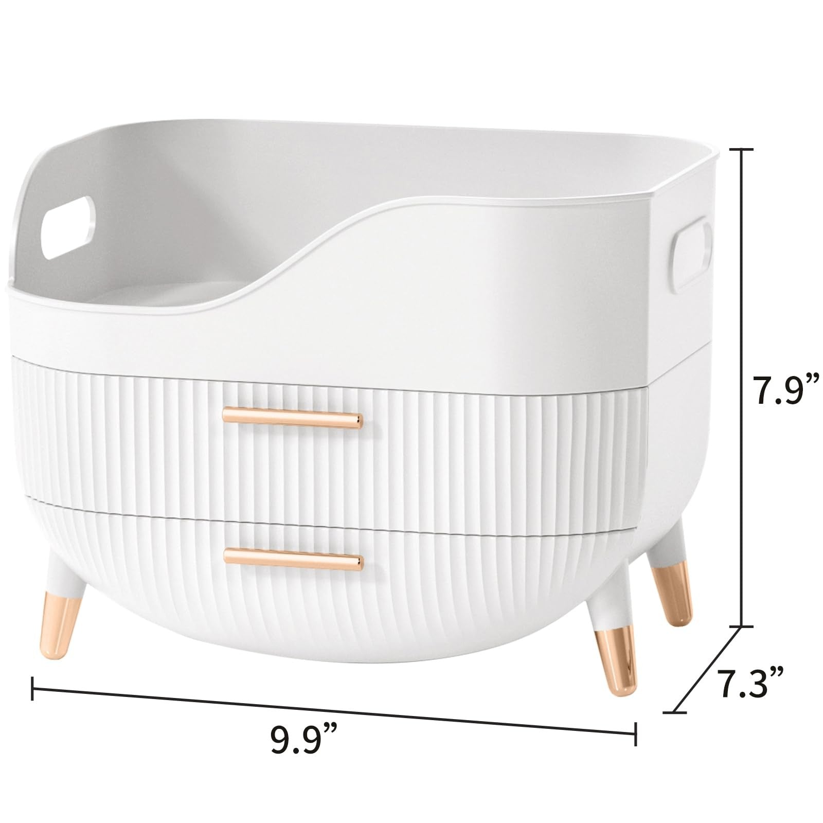 Makeup Organizer with Drawers Skincare for Vanity Storage Box Handle Large