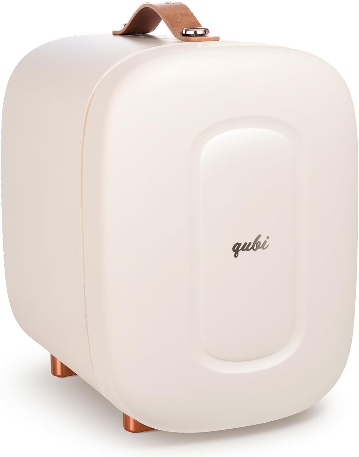 QUBI Professional Mini Skincare and Cosmetics Fridge, 5 Liter Compact Design (Cream White)