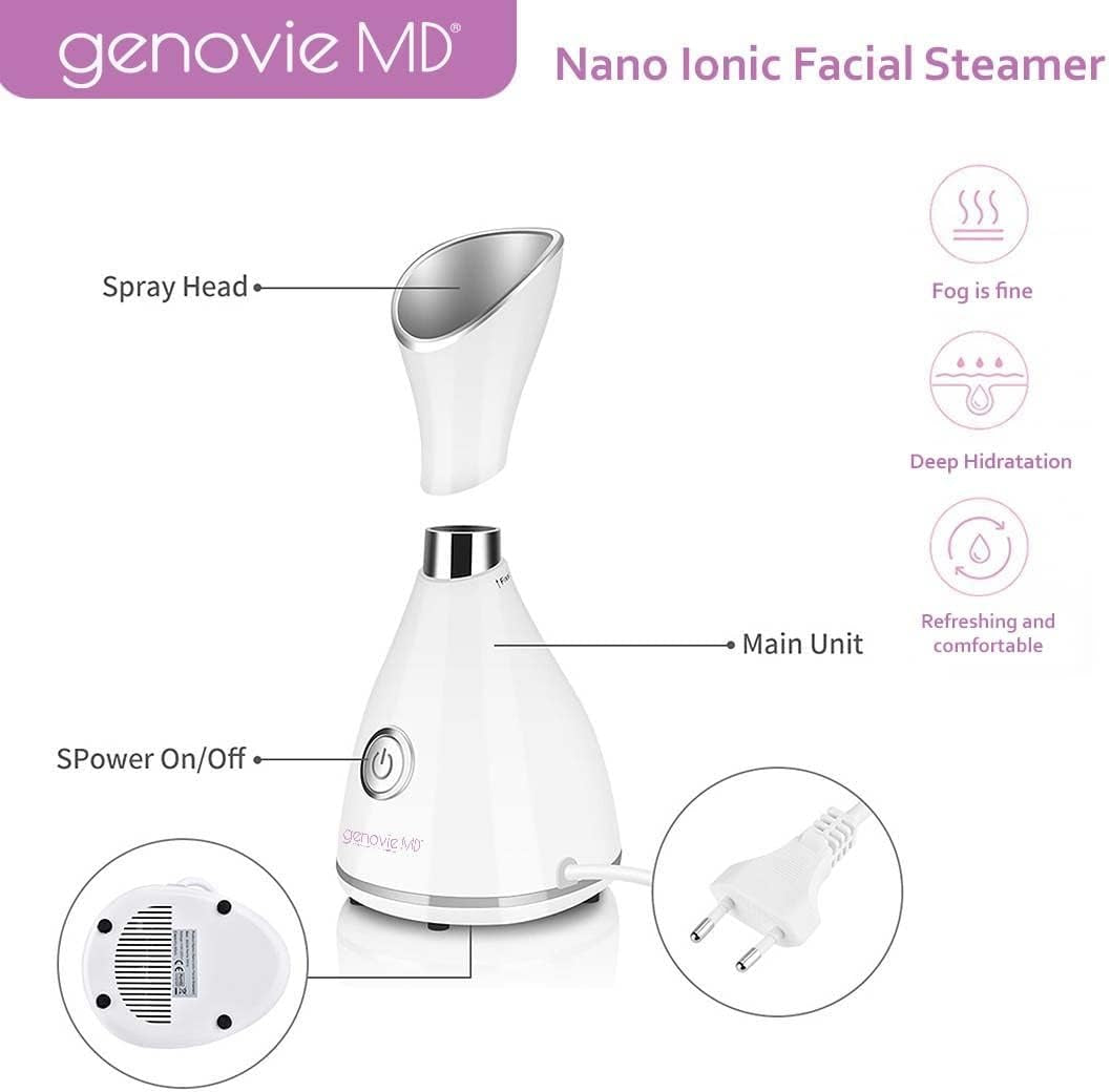 Nano Ionic Facial Steamer for Advanced Skincare and Deep Cleansing at Home - Portable Superfine Hot Steam for Pore Unclogging